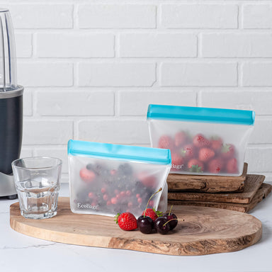 Zeal EcoBagz eco-friendly reusable bags filled with fresh fruit