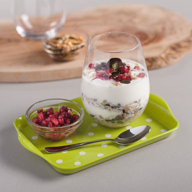 Zeal Mini Dotty Melamine Tray in Lime