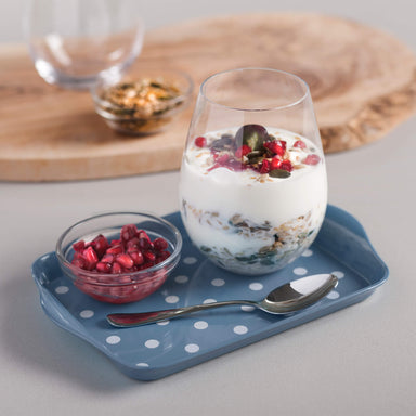 Zeal Mini Dotty Melamine Tray in Provence Blue