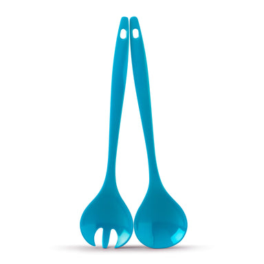 Zeal Melamine Salad Servers in Aqua