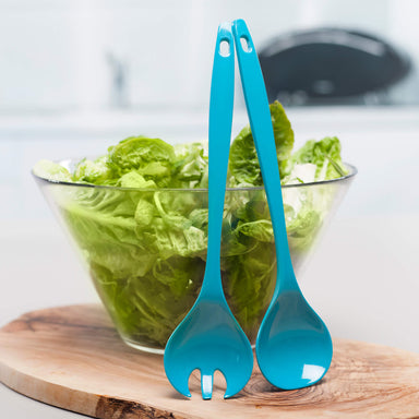 Zeal Melamine Salad Servers in Aqua