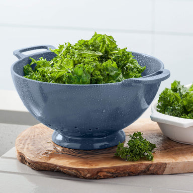 Large Provence Blue Melamine Colander by Zeal