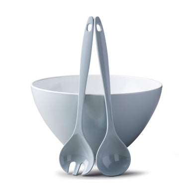 Zeal Melamine Salad Bowl and Salad Servers in Duck Egg Blue
