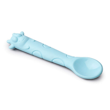 Zeal Silicone Cow Baby Spoon in Sky Blue
