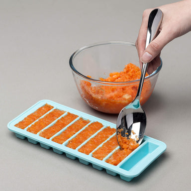 Zeal Silicone Baby Food Freezer Tray with carrot puree